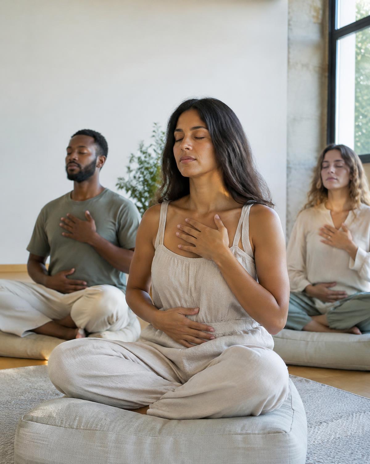 Guest resting during breathwork